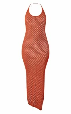 Tall Rust Halterneck Crochet Maxi Dress -US Dresses Sales Store 80eb4f0dee2adca78b72b0b9f4d9e778084ec497 cne2397 5