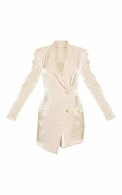 Champagne Pleated Shimmer Gold Button Blazer Dress 9 Champagne Pleated Shimmer Gold Button Blazer Dress -US Dresses Sales Store 82de38e2046af3de1f6d59c01585ced9b5eab3ae CMF4191 3