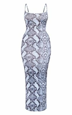 Shape Blue Snake Print Slinky Spaghetti Strap Midaxi Dress -US Dresses Sales Store 83cb5317358d48fb3cd123ec1405f991573f07f6 cne0628 5