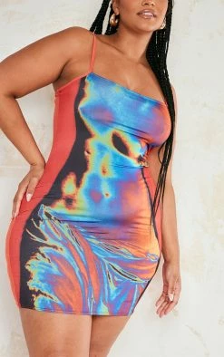 Plus Multi Heat Body Print Strappy Bodycon Dress -US Dresses Sales Store 857012e520191b13a142edcab676a5fa3898e70e cne0661 4