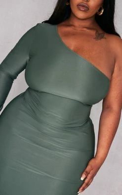 Plus Sea Green Slinky One Shoulder Midi Dress -US Dresses Sales Store 871d01882a611947b056dade328a8317183d20f4 cnd2776 4