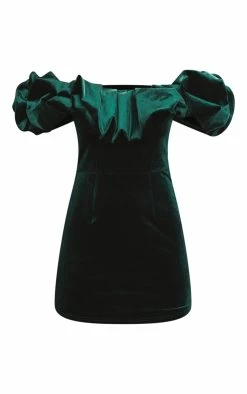 Emerald Green Velvet Bardot Ruffle Bodycon Dress 11 Emerald Green Velvet Bardot Ruffle Bodycon Dress -US Dresses Sales Store 88512f431e550703ef29fd41ea242fe22ce883f7 cnc2287 5