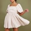 Cream Puff Sleeve Ruched Puffball Shift Dress 1 Cream Puff Sleeve Ruched Puffball Shift Dress -US Dresses Sales Store 89a9241020607f965265e365d04598a57d262d2f cnd0513 1