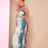Multi Watercolour Plisse Cut Out Halterneck Maxi Dress -US Dresses Sales Store 8befc39f3253eccb11604a4beb04cf0d875af035 cne3007 1