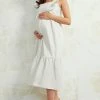 Maternity Beige Frill Sleeveless Maxi Dress -US Dresses Sales Store 8c74ce50dae68434735267950d8ceec1002e40e9 cnd7260 1