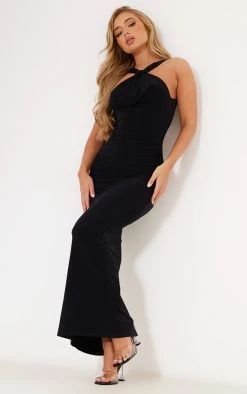 Black Slinky Cowl Knot Back Detail Maxi Dress -US Dresses Sales Store 8dfce533ef28ada3c5408da7c02c1981123c09b7 cnd2260 3