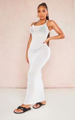 Shape White Sheer Strappy Maxi Dress -US Dresses Sales Store 8e2a9fbcdad69091c99efb6a927fe714c066f0d5 cnd5366 3