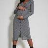 Maternity Dark Grey Fitted Soft Rib Midi Longsleeve Dress -US Dresses Sales Store 8f2c4ce4e3e99a7d390cae6a1fb55fb7968cac8c cnb9932 1