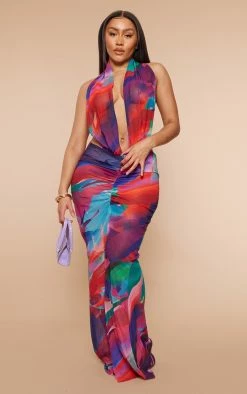 Shape Multi Printed Chiffon Drape Front Maxi Dress -US Dresses Sales Store 8f70681085f22cd503a2ec9351c0c1813f5d9e55 cnd5192 3