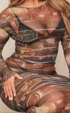 Shape Brown Denim Printed Mesh Long Sleeve Maxi Dress 10 Shape Brown Denim Printed Mesh Long Sleeve Maxi Dress -US Dresses Sales Store 92e20128b0aad42c5e40157873e4277d49d4e993 cnd5364 4