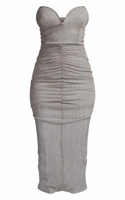 Gold Glitter Plisse V Bar Bandeau Midi Dress -US Dresses Sales Store 93a1192e6a9f4769c62436b13b220ff3134a6345 cnb3635 5