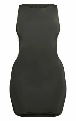 Shape Khaki Slinky Straight Neck Sleeveless Bodycon Dress -US Dresses Sales Store 93af4bb89b3794647fa1b8179e688db79ffc4677 cnc8798 5