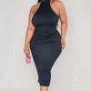 Plus Black High Neck Midi Dress -US Dresses Sales Store 940a07eb1d97befdc921a4600d25f9ee42061d67 cnc9677 3