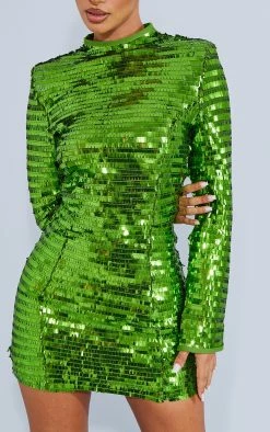 Petite Green Sequin Shoulder Pad Micro Mini Dress -US Dresses Sales Store 984da5827ed1ebb52ed75d7e35aeac3476c682d4 cnb6711 4