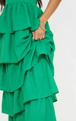 Bright Green Cup Detail Strappy Tiered Maxi Dress -US Dresses Sales Store 98fcdcff5c2b5a3348324ba5541761b3d1102e62 cmr7645 5
