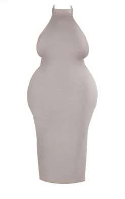 Plus Mocha High Neck Soft Touch Midi Dress -US Dresses Sales Store 9a2de371165d283a65d292ed80906dfad174b3bc cnc9678 5