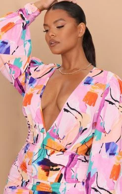 Plus Multi Ruched Plunge Front Bodycon Dress -US Dresses Sales Store 9c922651b1436de3bc3885a0b7a2b9b6f817717c cmw4094 5