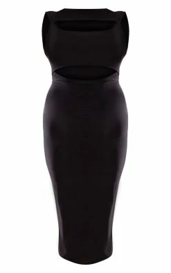 Plus Black Cut Out Slinky Midi Dress -US Dresses Sales Store 9d5112a3c35733999a45dbdd07b78a32dcbbeb51 cnd5061 5