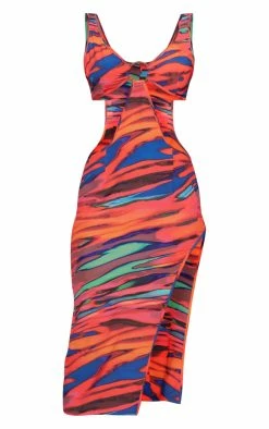 Multi Abstract Print Ring Detail Cut Out Midi Dress -US Dresses Sales Store 9d936b3c69ac32c3edd35320c3ff9c9ac4629ed2 cmz5828 5