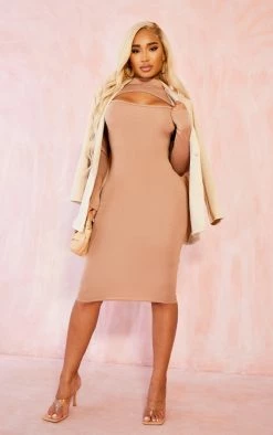 Shape Camel Jersey Cut Out Long Sleeve Midi Dress -US Dresses Sales Store 9e96f700a60413a013050c44fea6dd2e87fc655d cmz8622 1