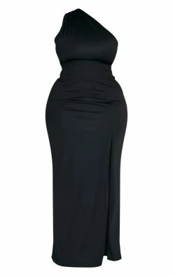 Plus Black One Shoulder Side Split Maxi Dress -US Dresses Sales Store 9f6c8cbc3cf50886b6b9861e58a373c72a5cf383 cnd4965 5