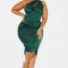 Plus Emerald Green One Shoulder Corset Ruched Satin Midi Dress -US Dresses Sales Store a0a7b2a213bf4405733400e73b652bed72edead7 cmu1335 1
