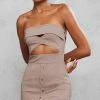 Taupe Bandeau Cut Out Button Down Bodycon Dress -US Dresses Sales Store a1244fec3f8959259da89dd337afe7c69576faf8 cnd4020 1