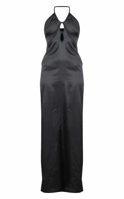 Black Halterneck Cut Out Detail Satin Maxi Dress 11 Black Halterneck Cut Out Detail Satin Maxi Dress -US Dresses Sales Store a144594d0082d319304831524ea8daaa072601dc cnd0612 5