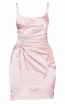 Rose Satin Underbust Detail Ruched Strappy Bodycon Dress 11 Rose Satin Underbust Detail Ruched Strappy Bodycon Dress -US Dresses Sales Store a351c32e9cc7b3752a6d5d829784750f130a32f7 cnd5862 5