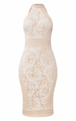 White Lace Crochet High Neck Midi Dress -US Dresses Sales Store a483f0700b21388a282209ed30ce832d4616ffbf cly0378 6