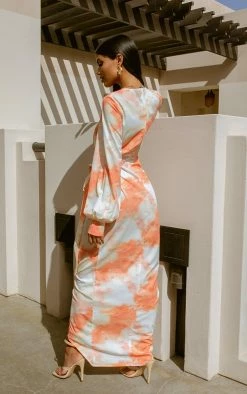 Orange Watercolour Print Tassel Tie Wrap Maxi Dress -US Dresses Sales Store a506c7328dc46f464478833ab0190acf4fa294cb cmq5750 2