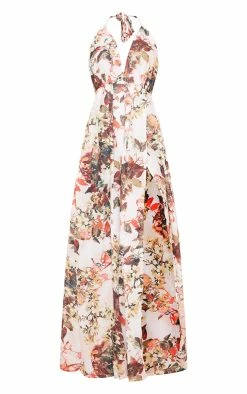 White Floral Print Chiffon Halterneck Maxi Dress -US Dresses Sales Store a5429a2f4f833991df9824b898906f5cbb615524 cmd8587 5
