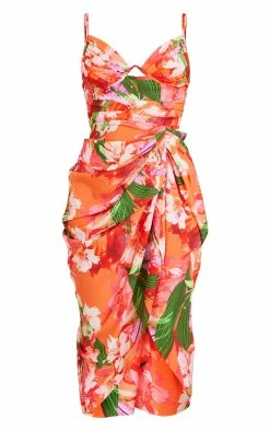 Peach Tropical Print Underwire Detail Strappy Draped Midi Dress -US Dresses Sales Store a5b6f17d65e5bdadd48d6421c17f20c03c719643 cmy8597 6