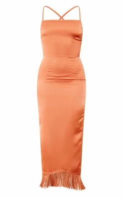 Rust Satin Lace Back Tassel Hem Midi Dress -US Dresses Sales Store a712a4333785e86d906e6df7aee36e4b6c82b158 cna3515 5