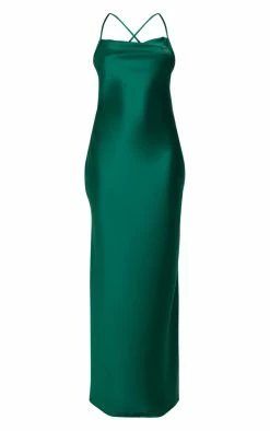 Emerald Green Satin Cowl Neck Tie Back Maxi Dress 11 Emerald Green Satin Cowl Neck Tie Back Maxi Dress -US Dresses Sales Store a71eab91db088981f1631b142f6cf89a688d6252 cnc4535 5