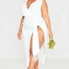 Plus Cream Linen Look Drape Detail Midi Dress -US Dresses Sales Store a7937ffa069b54b15bbb0a9f384bb51bf662e8e8 cnd6513 1