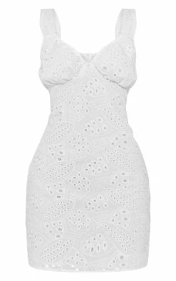 Petite White Broderie Underwired Detail Bodycon Dress -US Dresses Sales Store a806c31a59db5e8939f84d0e8fbc4029b7c1de7f cne4448 5