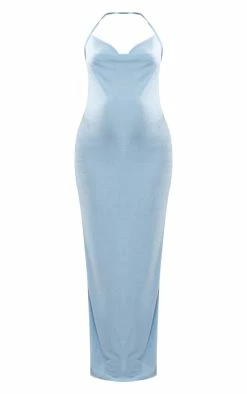 Maternity Blue Cowl Neck Maxi Dress -US Dresses Sales Store a9937b90f2300a3e8c61c422c8d1819aa9d4fe10 cne2241 5