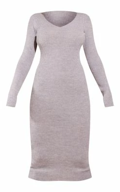 Grey V Neck Knit Midi Dress 12 Grey V Neck Knit Midi Dress -US Dresses Sales Store aa5f675ceaea4f85bd528a1dbc68c73568e5e9b7 cmu0225 5