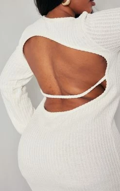 Plus Cream Textured Laddered Cut Out Back Bodycon Dress 9 Plus Cream Textured Laddered Cut Out Back Bodycon Dress -US Dresses Sales Store aff4e0432fc8271d18986beda557b55c63c1f881 cnd4417 4