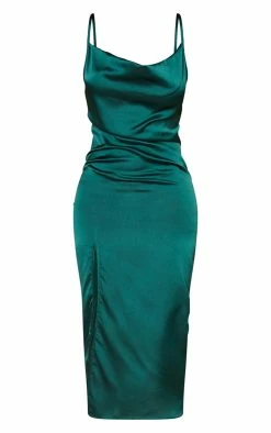 Petite Emerald Green Strappy Satin Cowl Midi Dress -US Dresses Sales Store b0a86c7c3da08a83990c4dea0c2b9a98c7b1f2b8 cmv0982 6