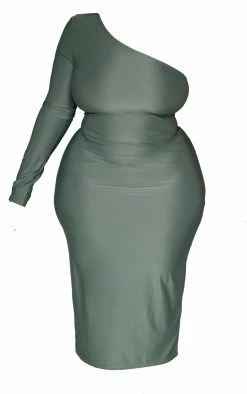 Plus Sea Green Slinky One Shoulder Midi Dress -US Dresses Sales Store b11bfae88e6a659d7a381c76119bbb4684507a8f cnd2776 5