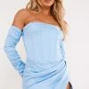 PLT Label Blue Satin Corset Ruched Sleeve Bodycon Dress -US Dresses Sales Store b15dd51b49c867880c8ef11ef3b72f01cdf39f02 cnd9014 1
