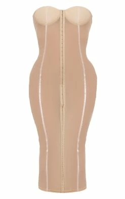 Nude Mesh Bandeau Hook & Eye Binding Detail Midaxi Dress -US Dresses Sales Store b1ce58f1638a8aaf8de8a065c7d8a72a6a8251c2 cne2686 5