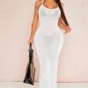 Shape White Sheer Strappy Maxi Dress