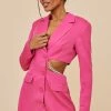 Hot Pink Side Cut Out Diamante Strap Detail Blazer Dress -US Dresses Sales Store b784e71c74a4768227a91bb0c586fafd9025e702 cnb9243 1