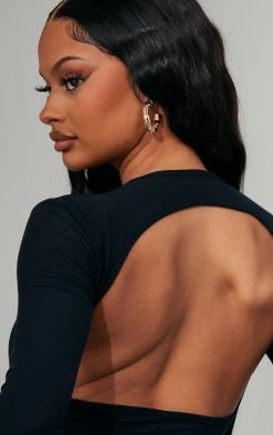 Black Soft Touch Cut Out Back Bodycon Dress 10 Black Soft Touch Cut Out Back Bodycon Dress -US Dresses Sales Store b81ff32f4cb8b7310e91a7338cc608794c3d6cf6 cnd1307 4