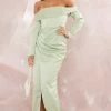 BRIDAL Sage Green Long Sleeve Bardot Split Maxi Dress -US Dresses Sales Store b86404c28b2fc9c8d0f55460884a2d48fc49d7c9 cnd9162 1