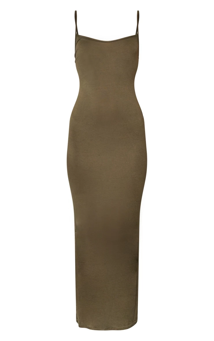 Tall Olive Jersey Strappy Maxi Dress 7 Tall Olive Jersey Strappy Maxi Dress - Image 5