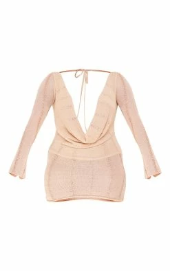 Shape Stone Ladder Knit Cowl Flare Sleeve Bodycon Dress -US Dresses Sales Store bbc8b39a12d88a6d1d11c20221db90205150268a cnb1176 5